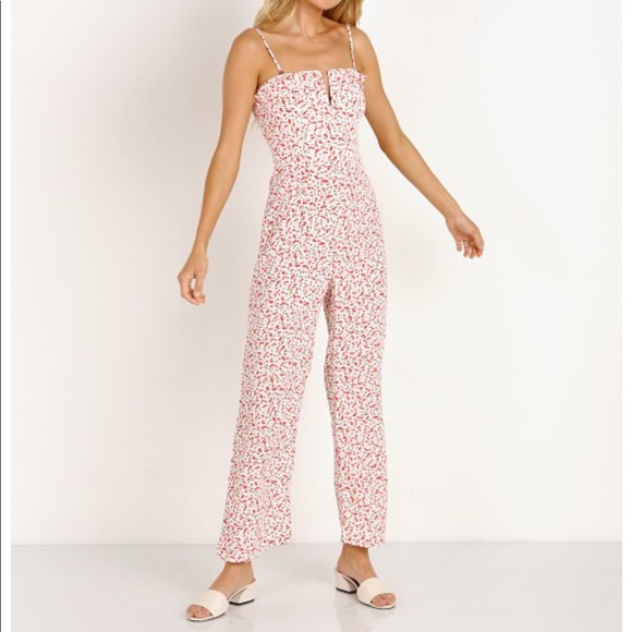 cherry print jumpsuit
